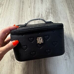 Tommy Hilfiger Black Heart Embossed Cosmetic Case